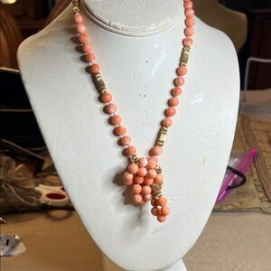 Elegant Coral Beaded Necklace